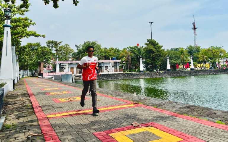 Jogging Track di Polder Semarang Tawang Hadirkan Ruang Publik Sehat di Depan Stasiun Semarang Tawang