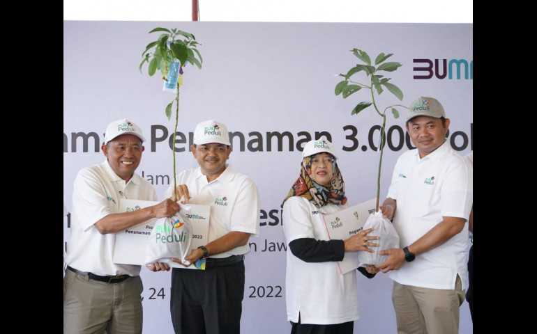 Aksi Nyata Tangani Perubahan Iklim, PLN Peduli Serahkan 3.000 Pohon di Hari Menanam Pohon Indonesia