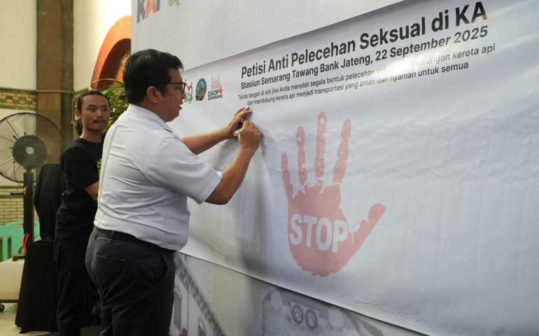 KAI Libatkan IRPS dalam Gerakan Pencegahan Pelecehan Seksual di Stasiun Semarang Tawang