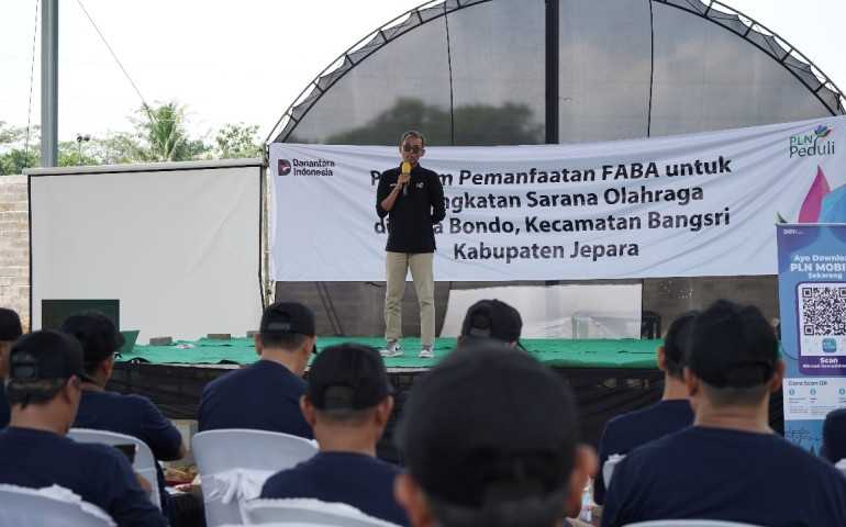 PLN Manfaatkan FABA untuk Peningkatan Sarana Olahraga di Desa Bondo Jepara