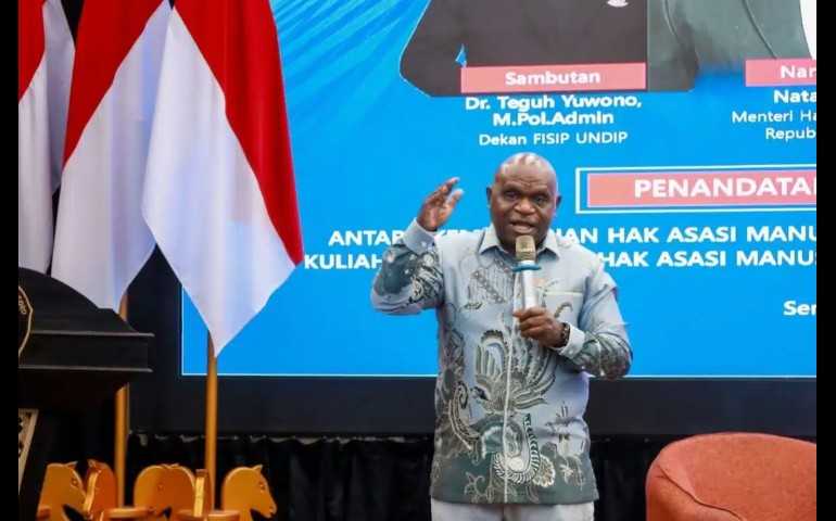 Kuliah Umum Menteri HAM RI di UNDIP: Penguatan Nilai HAM sebagai Intangible Asset Bangsa