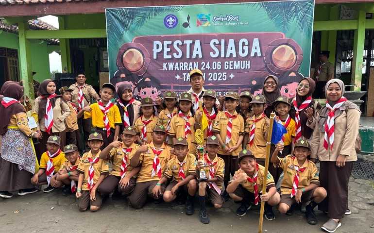 SDN 2 Gemuhblanten Raih Juara 2 Pesta Siaga Kwarran Gemuh 2025