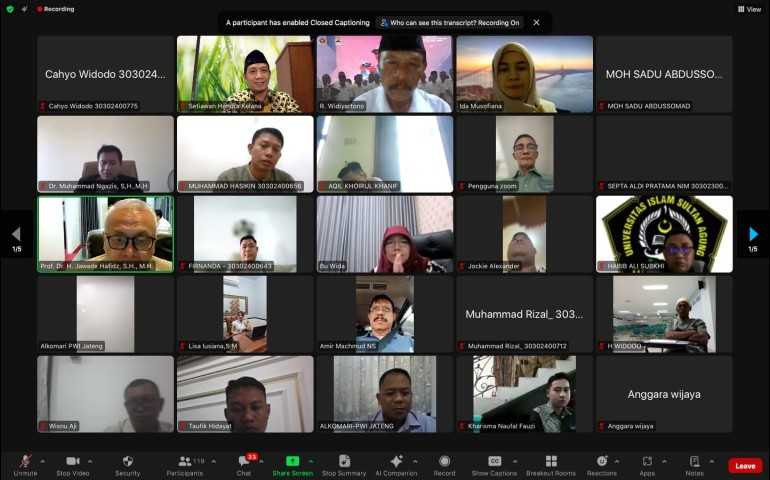 123 Peserta Ikuti Sekolah Jurnalistik PWI Jateng-FH Unissula Angkatan XXV, Kompetensi Menulis Sangat Dihargai dalam Dunia Kerja