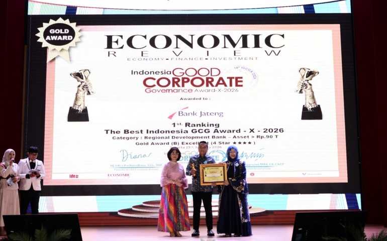 GCG Bank Jateng Raih Predikat Excellent di Indonesia GCG 2026