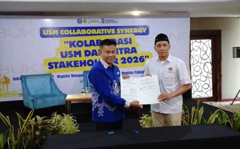 Teken Kerja Sama, PWI Jateng-Pascasarjana USM Bangun Jembatan Intelektual bagi Insan Pers
