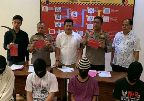 Polrestabes Semarang Berhasil Amankan 4 Pelaku Terlibat Tawuran